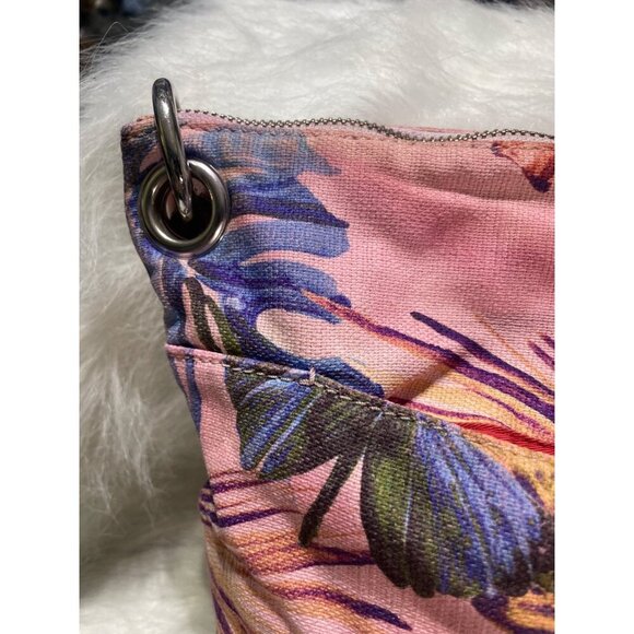 CHICO Tropical Floral Pink Crossbody Bag With Adjustable Strap & Zipper Closure - Picture 4 of 12